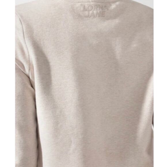 Lorna Jane Throw Over Active Cropped Long Sleeve Top in Off White Marl - Small - Picture 2 of 12